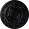 Ekena Millwork Oslo Ceiling Medallion (Fits Canopies up to 10 1/2"), Hand-Painted Jet Black, 28 1/8"OD x 1 3/4"P CM28OSBLF - alternate 1